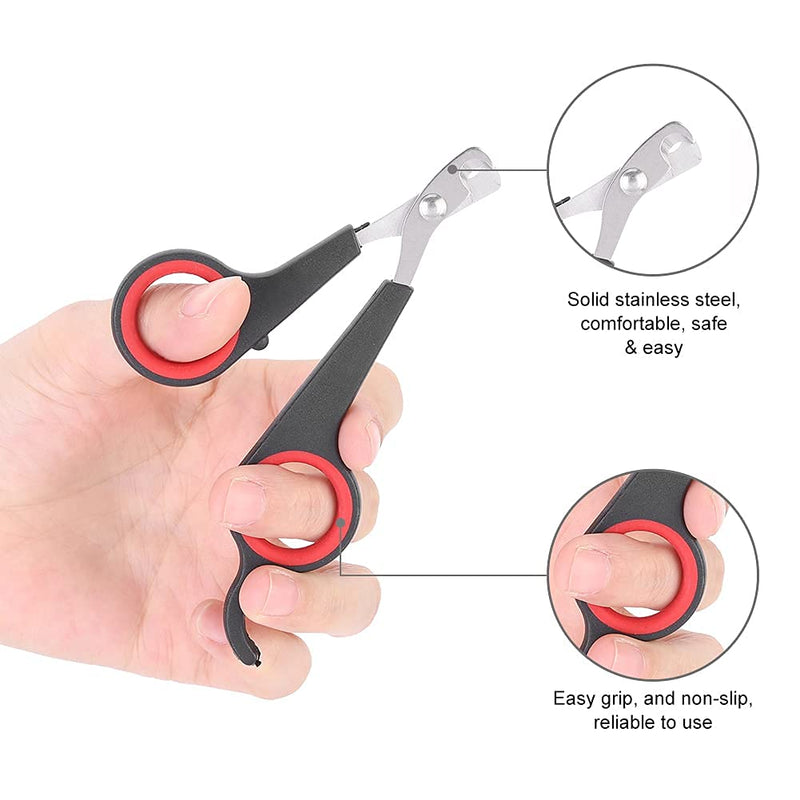 Claw scissors for cats, 2 pieces professional claw scissors, professional cat nail clippers, safety claw pliers for small animals, pets, dogs, guinea pigs - PawsPlanet Australia