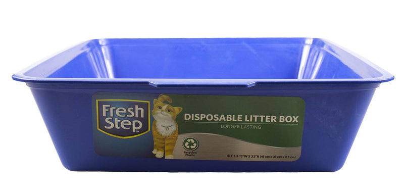 Fresh Step for Pets Plastic Disposable Litter Box, Blue (FF8302) - PawsPlanet Australia