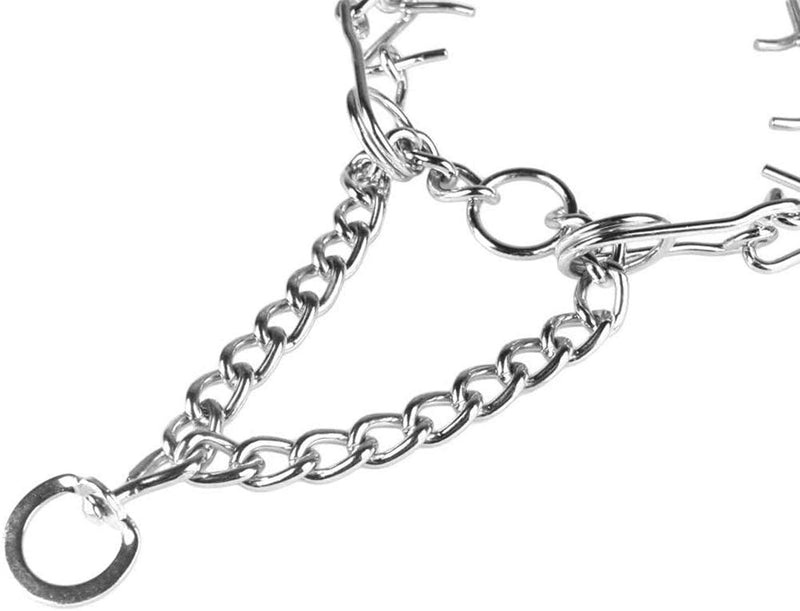 Darkyazi Durable Pinch Collar Stainless Steel Dog Adjustable Pet Training Collar for Medium Large Dogs Medium (Pack of 1) Silver - PawsPlanet Australia