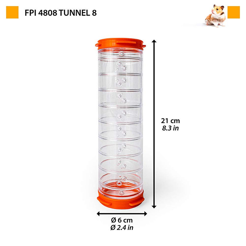 Ferplast Hamster Tunnels, Tub Space Curve & 8" Straight Space Tunnel 2 Pk Bundle Kit - PawsPlanet Australia