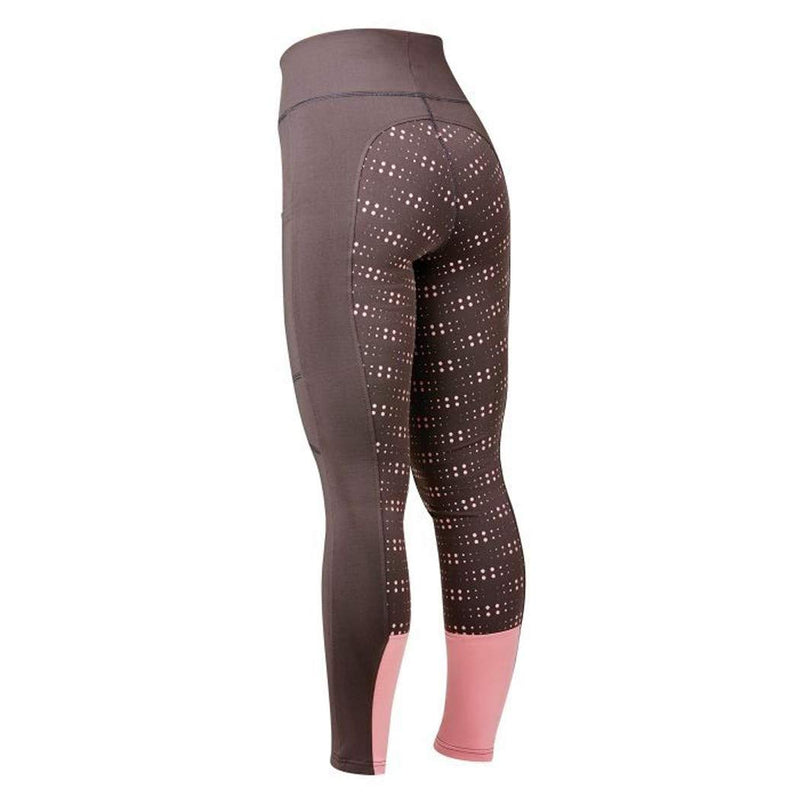 Dublin Performance Cool-It Dot Print Gel Riding Tights Grey EU 36 / US 18 - PawsPlanet Australia