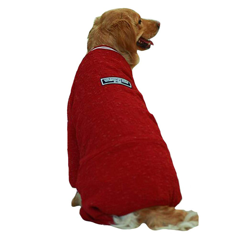 [Australia] - FLAdorepet Large Dog Clothes Jumpsuit, Full Coverage Pajamas,Dog Onesies Shirt,Replace Medical Cone,Contains Shedding of Dog Hair 38 Red 