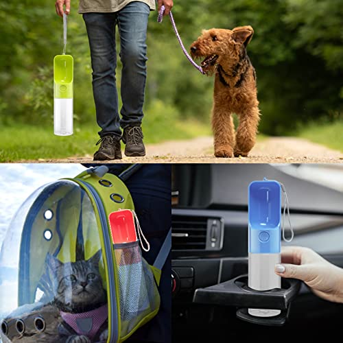 Esing Dog Water Bottle Dispenser,Water Bottle for Dogs,Portable Dog Water Bottles for Walking Travel Pet Doggie Drinking Cup 15oz Blue - PawsPlanet Australia