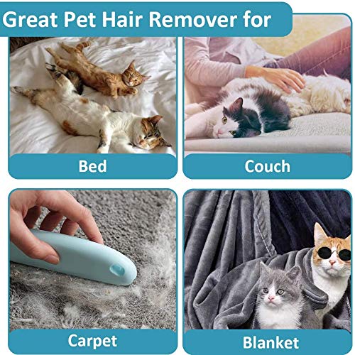 GOGOODA Pet Hair Remover Brush;Cat Gog Hair Remover,Professional Comb Lint Remover for Couch, Furniture, Carpet, Clothing, Blankets, Car, Bed (Skyblue) Skyblue - PawsPlanet Australia