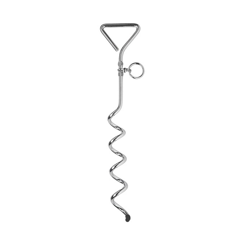Milestone Camping 31690 Outdoor Corkscrew Tie Out Stake / Keyring Attachment / Tether Pets and Tents / Ideal for Camping, Hiking, Fishing and More - PawsPlanet Australia