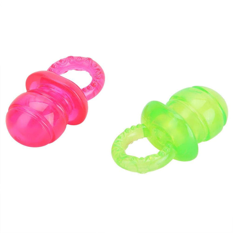 Dog Pacifiers, 2Pcs Natural Rubber Clean Teeth Tools Molar Chewing Training Toys for Pet Puppy Dogs (Red+Green) - PawsPlanet Australia