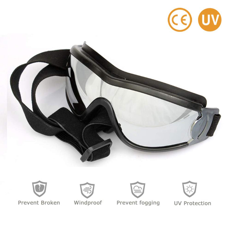 Dog Goggles Medium or Large Dog Sunglasses Anti-UV Waterproof Windproof Glasses Dog Eyewear for Long Snout Dogs Silver - PawsPlanet Australia