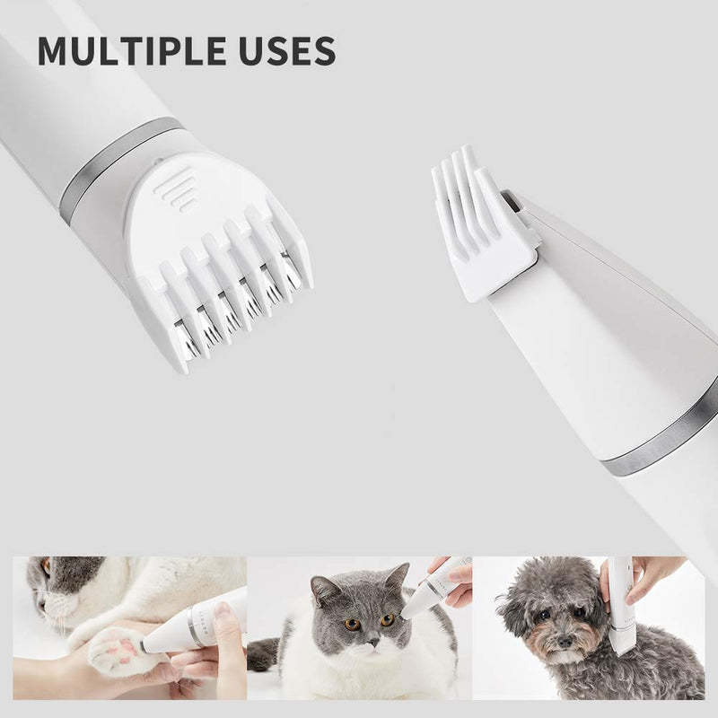 PETKIT 2 in 1 Dogs Cats Trimmer Clippers with Two Blades, Low Noise,Waterproof, Rechargeable Cordless Electric Pets Hair Shavers Clippers for Dogs and Cats,Dog Cat Grooming Kit - PawsPlanet Australia