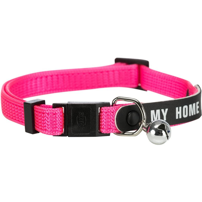Trixie cat collar with address tab, nylon, assorted colors, neck circumference 20 - 28 cm - PawsPlanet Australia