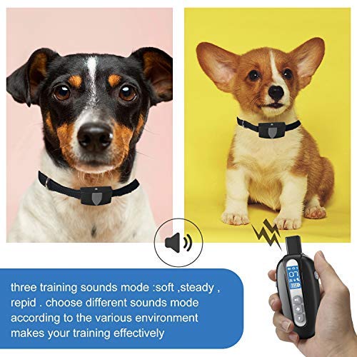 [Australia] - ANTEDEA Dog Prong Training Collar - Rechargeable & Waterproof Dog Shock Collar with Remote - Dogs Electric Shock Collars with Three Modes - Suitable for Small, Medium and Large Dogs Yellow 1 Dog 