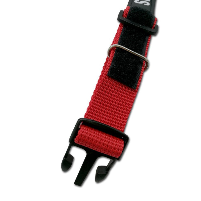 [Australia] - Homiego K9 Service Dog Collar, Adjustable Nylon Dog Collar with Reflective Service Dog Patch for Small Medium Large Dogs L Red 