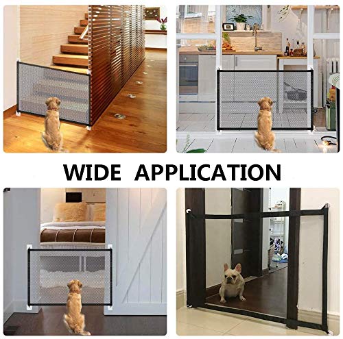 U-picks Magic Gates for Dogs, Portable Mesh Gate with Three Poles Stair Gate Safety Gate for Pets and Babies - 110x72cm - PawsPlanet Australia
