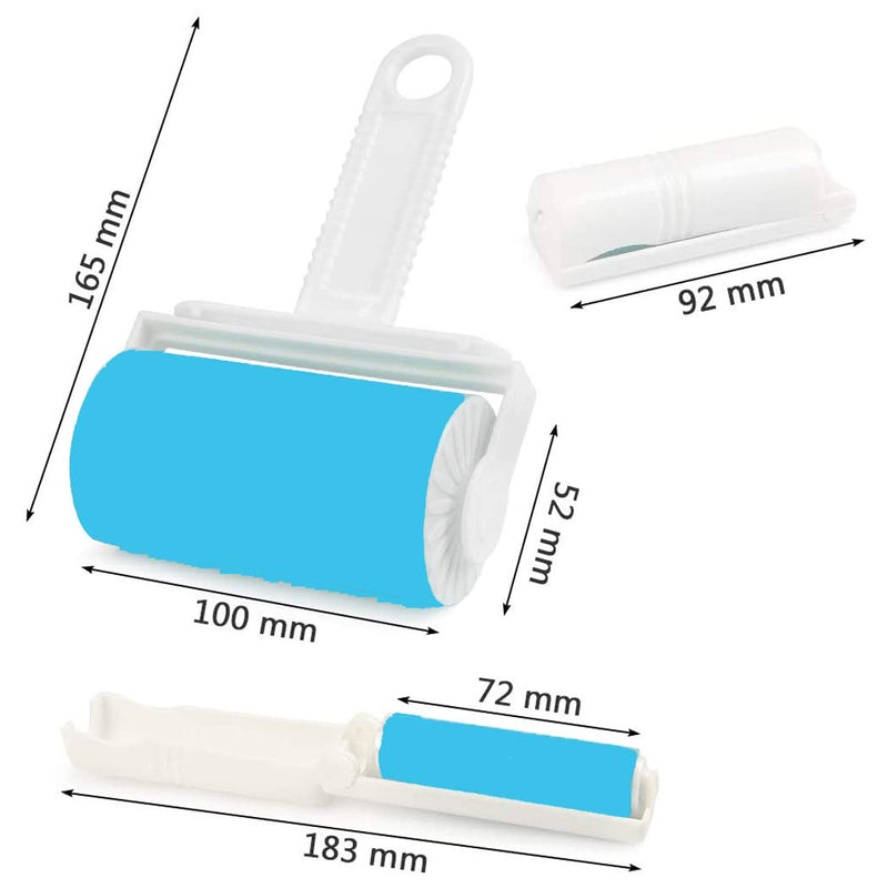 ZatRuiZE 2 Pcs Sticky Removal Roller Hair Lint Roller Reusable Cleaner Portable & Washable Lint Roller Working on Couch, Pets, Clothes & Carpets 2 Sizes 1 Big & 1 Small - PawsPlanet Australia