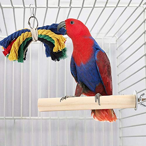 [Australia] - Bird Toys Parrot Swing Toys - 16 PCS Birds Parrot Toys Bird Cage Toys Bird Swing Toys Bird Swing Toys Chewing Toys with Bells Toys Handmade for Finches Small Parrots Parakeets Cockatiels Conures 