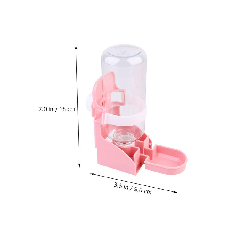 POPETPOP 500ml Automatic Pet Feeder - Leakproof Hamster Water Dispenser Small Pet Drinking Feeder, Cage Mounted Water Bottle for Puppy/Guinea-pig/Cats/Hamster/Rabbits White - PawsPlanet Australia