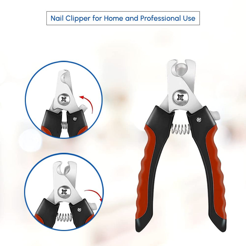 1ABOVE Pets Grooming Tool - Claw Trimmers With Safety Guard for Puppies, Kittens, Rabbits, Guinea Pigs, Birds, and Small Animals Pet Nail Clipper for Home and Professional Use (RED) RED - PawsPlanet Australia