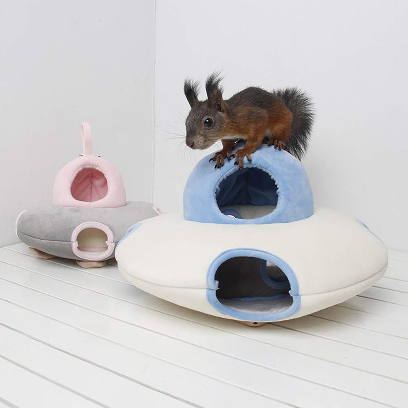 [Australia] - Tfwadmx Hamster Bed House, Small Animal Warm Plush Hut Cave Bed Nest Hanging Hammock Supplies for Gerbil Hedgehog Sugar Glider Guinea Pig Chinchilla Rat 