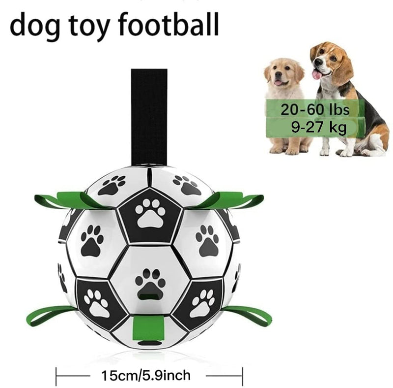 Healthman Dog Toy Balls with Straps, Interactive Dog Toy and Fun Dog Football for Water, Garden & Outdoor (Medium) Medium - PawsPlanet Australia