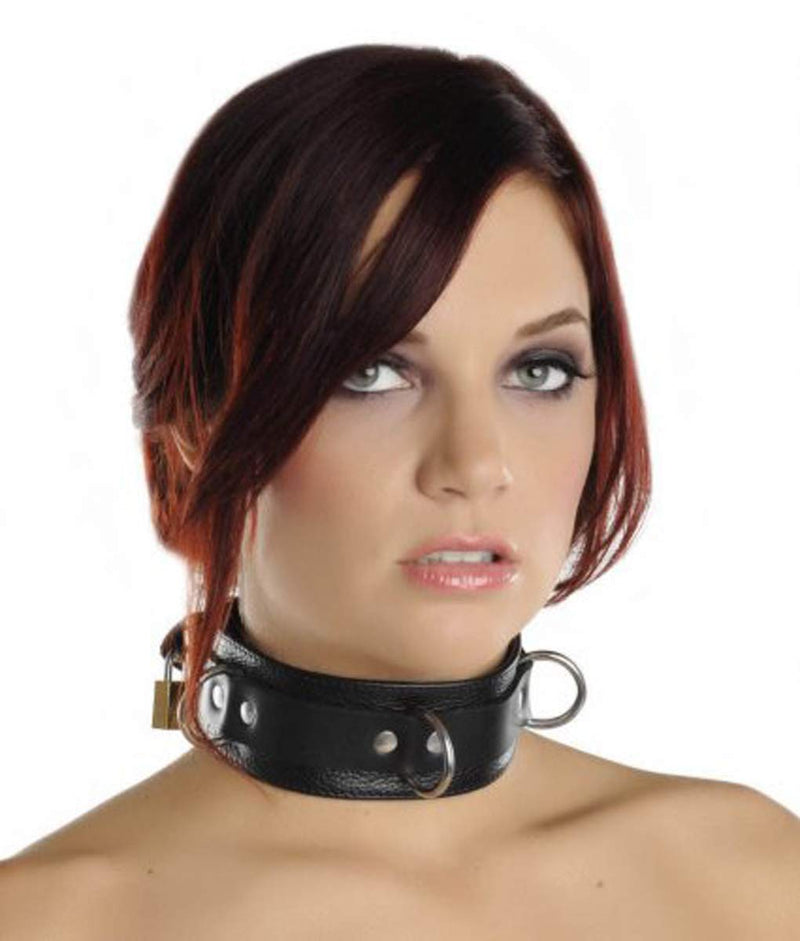 [Australia] - Strict Leather Deluxe Locking Collar, Black 
