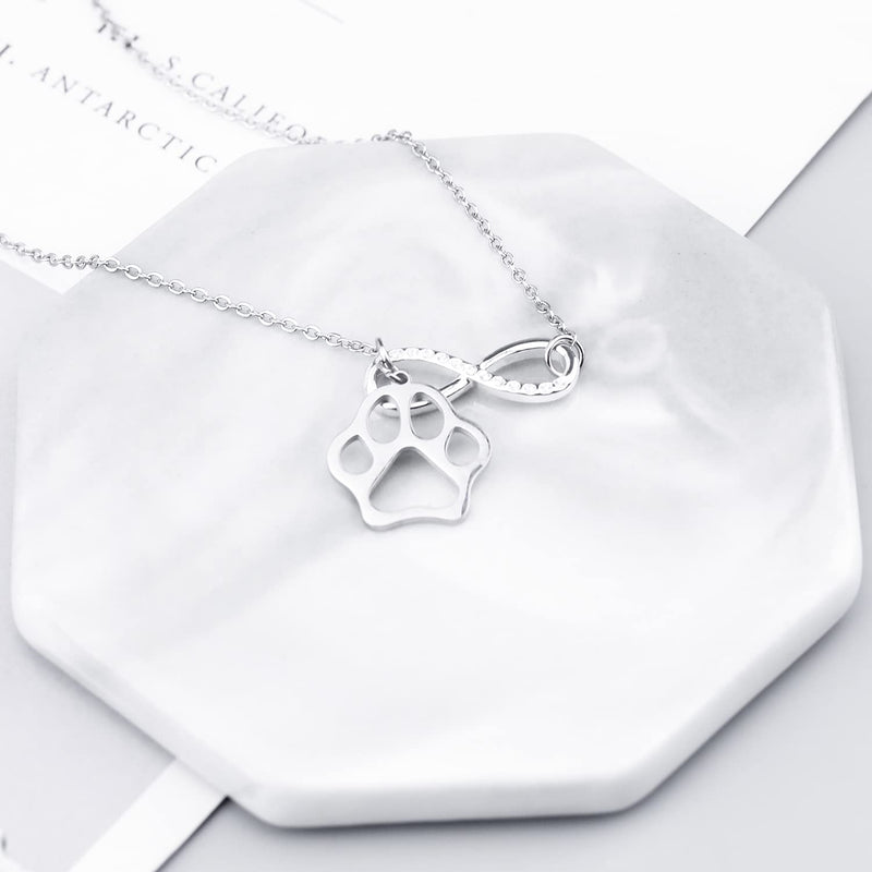 Paw Print Necklace Jewelry Loss of Pet Necklace Paw Print Pandent Jewelry Pet Remembrance Gift - PawsPlanet Australia