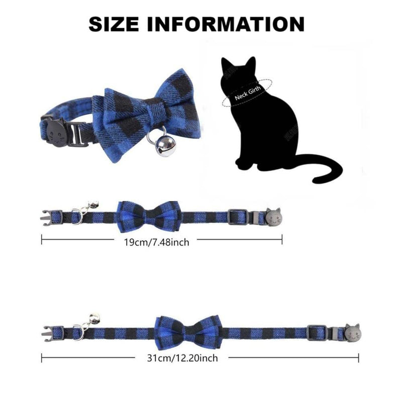 4 Pack Puppy Kitten Collars Breakaway Cat Collars with Bow Tie and Bell Dog Collar Personalized Cat Collars for Girl Cat Boy Cat Adjustable Cat Bow Tie - PawsPlanet Australia
