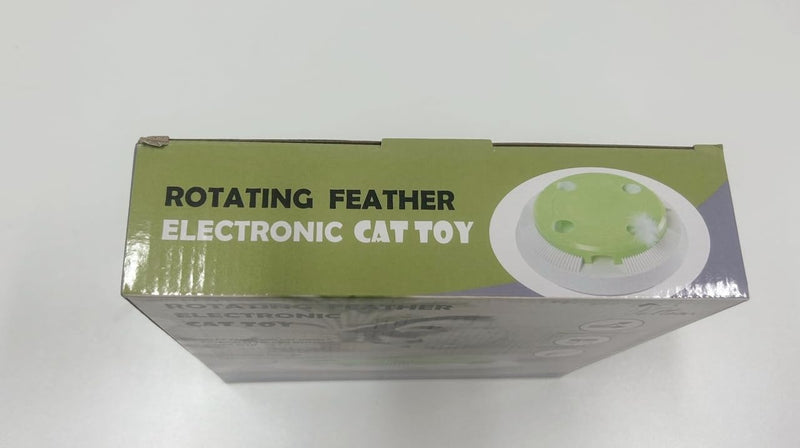 PETTOM Cat Toy Electric, Cat Toy Automatic Battery Operated, Intelligence Toy for Cats, Interactive Toy for Cats with Interchangeable Feathers Green - PawsPlanet Australia