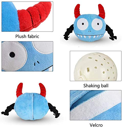 FREESOO Squeaky Dog Toys Interactive Plush Ball Electronic Pet Toy for Puppy Motorized Entertainment Prevent Boredom Blue - PawsPlanet Australia