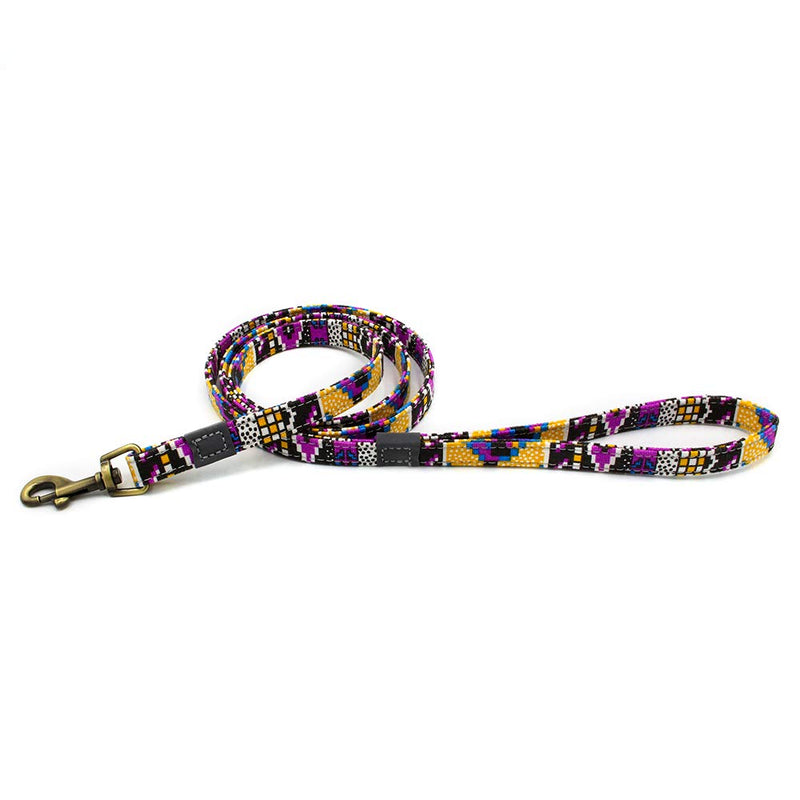 Mcdobexy Bohemia Flower Print Pet Lead for Small Medium Dog Cat(Mosaic,120 * 1.5cm) 120*1.5cm Retro Clasp Mosaic - PawsPlanet Australia