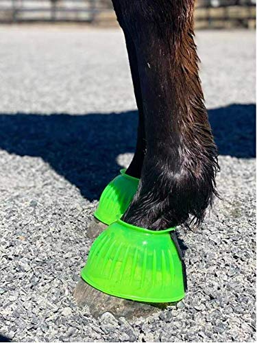 Virginia Saddlery Neon Green Clear Jelly Show Bell Boots - PawsPlanet Australia