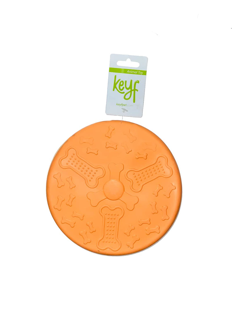 KEYF Frisbee Dog Toy - Flying Disc - Durable Rubber - Flyer Dog Toy - Suiatble for Small , Medium and Large Breeds Dogs - Mixed Color - Puppy Training Frisbee Flyer - PawsPlanet Australia