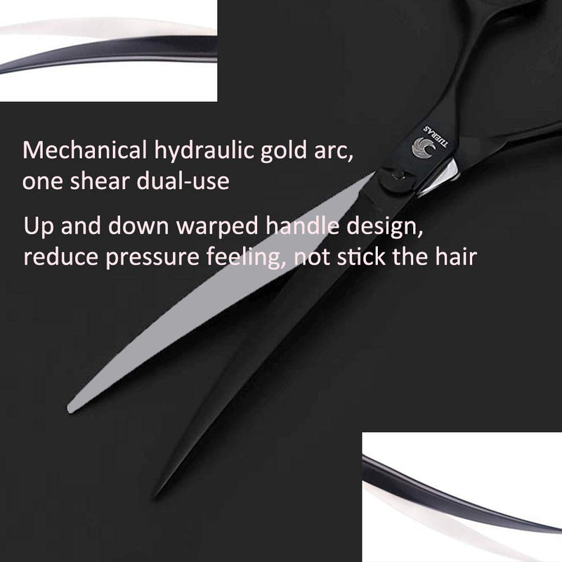 [Australia] - TIJERAS 7inch Pet Grooming Scissor Curved Dogs Grooming Shears Professional Grooming Scissors for Dogs and Cats Pets Hair Cutting Scissors Curved Shears 440C Japanese Stainless Steel Blade 