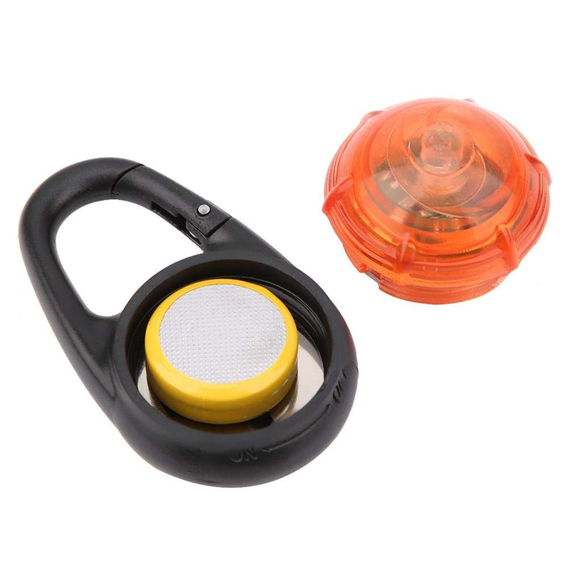 Pssopp Dog Light Pendant LED Light Pendant Key Chain Warning Light Clips LED Flashing Light Safety Pendant for Dogs for Camping Hiking Walking (Orange) orange - PawsPlanet Australia