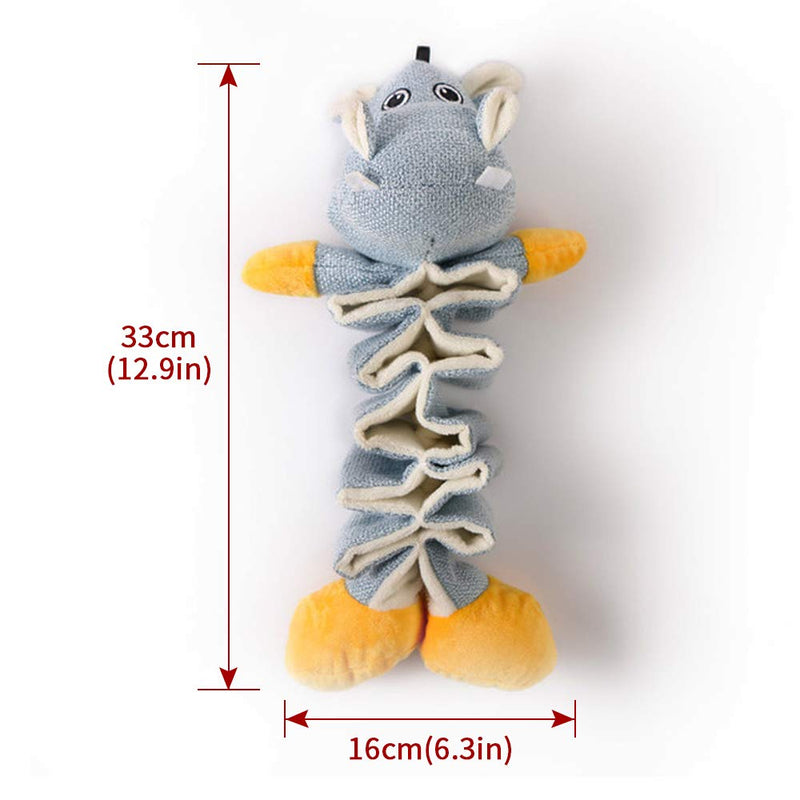 EASTLION Dog Squeaky Toy,Durable Stretchy Dog Toys for Boredom,Elastic Plush Chew Toy,Interactive Training Toy for Puppy Small Medium Dogs(Hippo) Hippo - PawsPlanet Australia