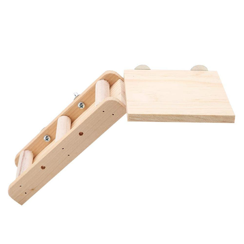 Hamster Platform, Natural Wooden Climbing Ladder Kit for Small Animals Syrian Hamster Gerbil Guinea Pig Squirral - PawsPlanet Australia