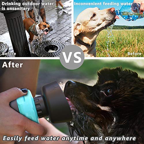 lesotc Pet Water Bottle for Dogs, Dog Water Bottle Foldable, Dog Travel Water Bottle, Dog Water Dispenser, Lightweight & Convenient for Travel BPA Free 18oz Pink - PawsPlanet Australia
