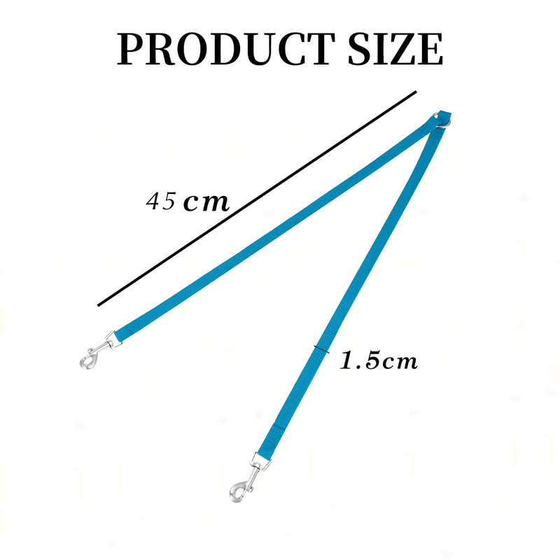 Dog Lead Double Lead for 2 Dogs, Dog Lead Double Lead for Small Dogs, Pet Trainer Lead No Tangle Double Dog Double Splitter Lead Walking Trainer Lead for Two Dogs (Blue) - PawsPlanet Australia