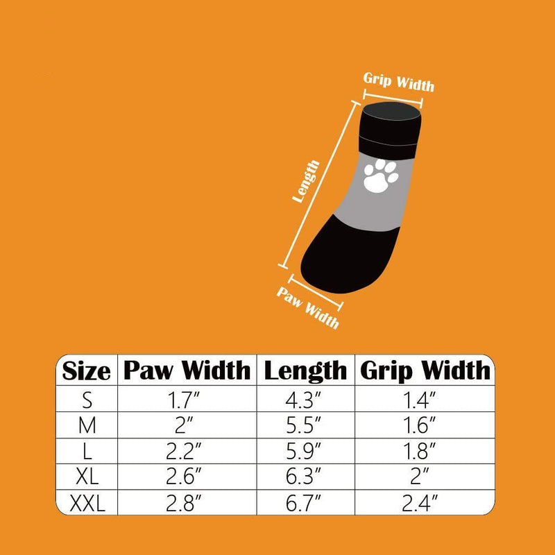 HOMIMP Dog Socks Anti Slip with Straps Traction Control Waterproof Paw Protector, L L(Paw Width: 2.2", Length: 5.9 ") - PawsPlanet Australia