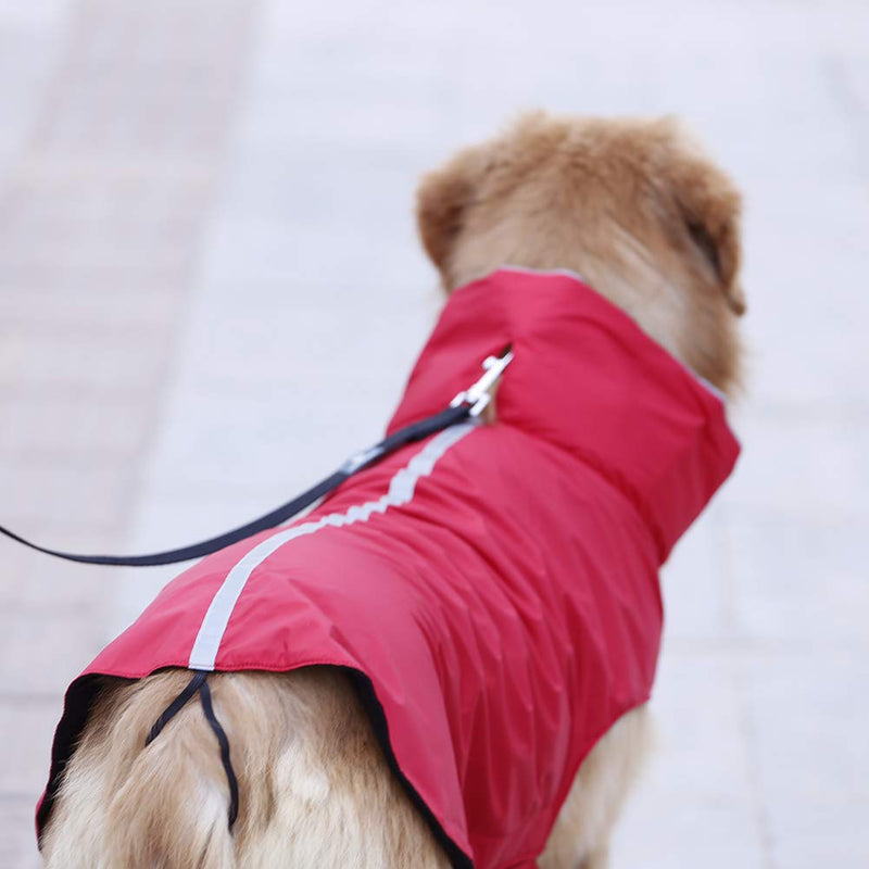 [Australia] - PETCEE Waterproof Dog Jacket, Soft Fleece Lined Dog Coat for Winter, Outdoor Sports Pet Vest Snowsuit Apparel Double Surface M Red 