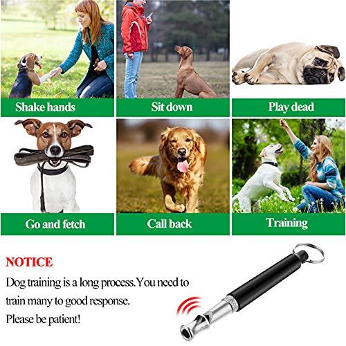 2 Pack Dog Whistle, Ultrasonic Stainless Steel Dog Whistle to Stop Barking Adjustable Dog Whistle with Lanyard Strap to Make Dogs Come to You Professional Dog Training & Behavior Aids for Large Dogs - PawsPlanet Australia