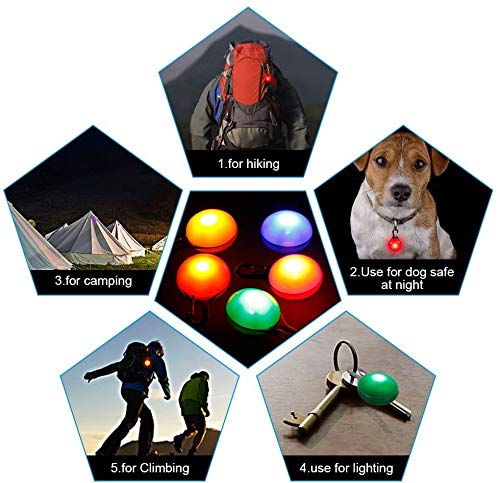 Faburo 6 PCS Clip on Dog Collar LED Lights, Water Resistant Dog Collar with Battery Safety Night Walking LED Lights - PawsPlanet Australia