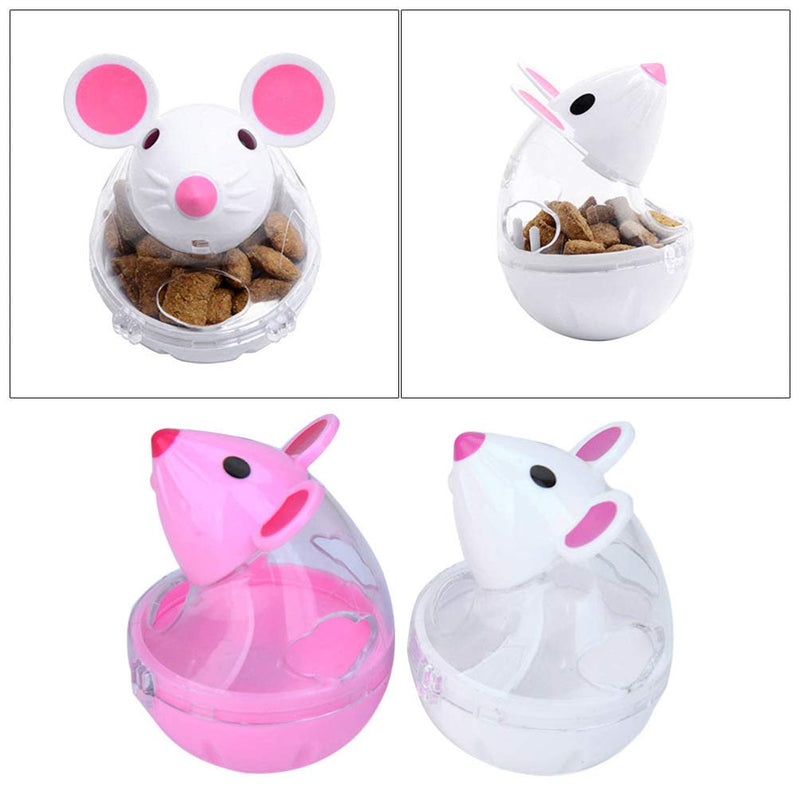 POPETPOP 2pcs Cat Leakage Toys Mouse Shape Cat Treat Dispenser Ball Toy Snack Feeder Tumbler Toy - PawsPlanet Australia