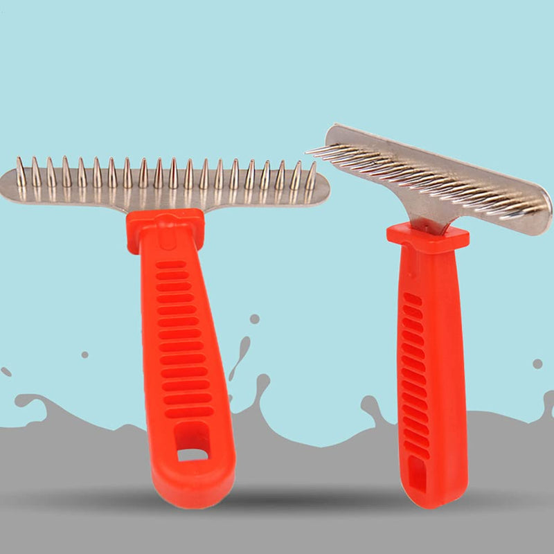 Jikaihong 2-Pack Undercoat Rake for Dogs, Pet Grooming Brush, Designed for Breeds with Medium to Long Undercoats,Easy Mats & Tangles Removing - PawsPlanet Australia