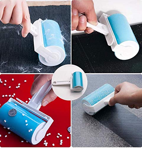 Lint Roller Reusable Pet Hair Remover, Washable Pet Hair Roller with Handle and Cover and Travel Size Roller（4 Pack Washable Sticky Rollers - PawsPlanet Australia