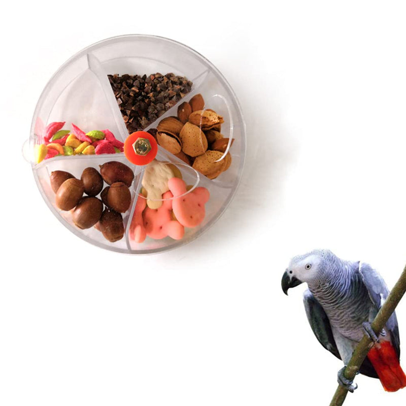 NA Parrot Foraging Wheel Bird Feeder Spins Toy Parrot Chew Toy Used for Parakeet Cockatiel Conure African Grey (Transparent) - PawsPlanet Australia
