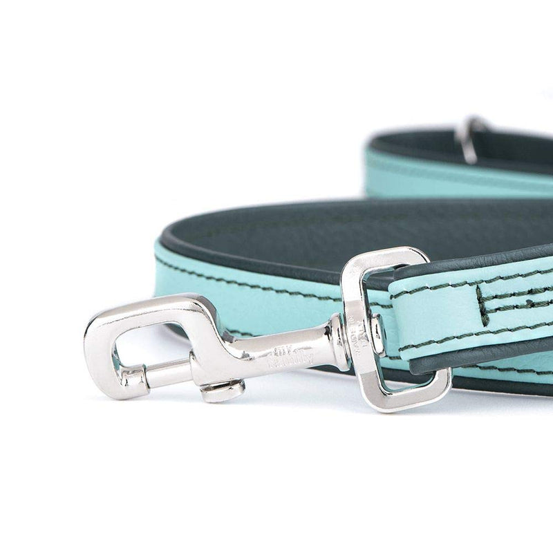 My Family Leather leashes Made in Italy Firenze Collection 2,2/110 cm Light green - PawsPlanet Australia