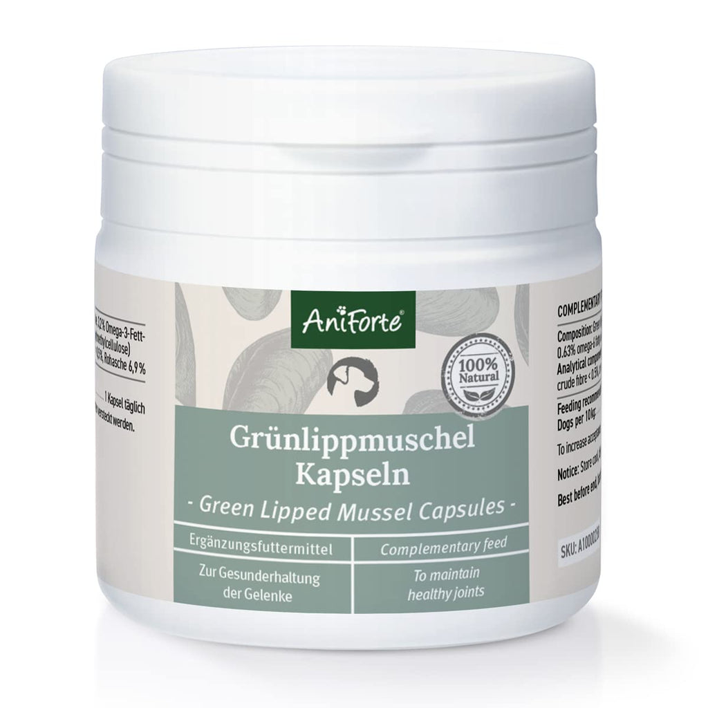 AniForte green-lipped mussel dog 100 pieces - green-lipped mussel capsules for dogs, joint tablets with green-lipped mussel powder in full-fat quality 10.2%, green-lipped mussel extract for joints 100 pieces. - PawsPlanet Australia