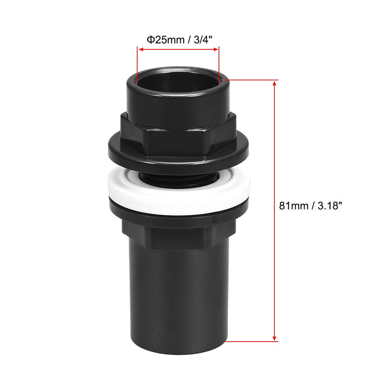 [Australia] - uxcell 3/4 ID PVC Aquarium Water Pipe Connector Joint Straight Tubes Hose Connector Fish Tanks Accessories 2pcs 