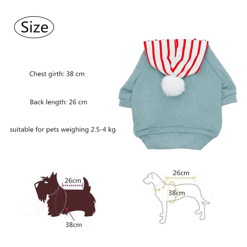 Pet Security Hoodie Dog Sweatshirt with Fluff Ball Dog Sweater for Small Dog and Medium Dog - PawsPlanet Australia