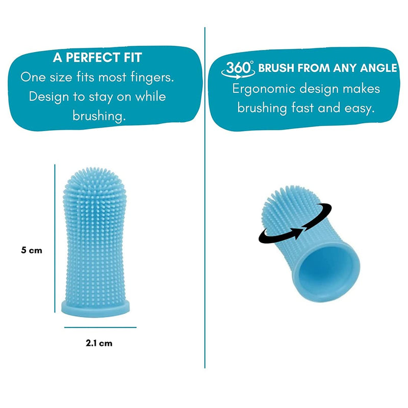 Pack of 4 finger toothbrushes for dogs, finger cots, dog dental care, finger toothbrush, dog toothbrush for small, medium and large dogs - PawsPlanet Australia