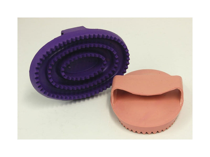 Lincoln Large Rubber Curry Comb (Purple) - PawsPlanet Australia